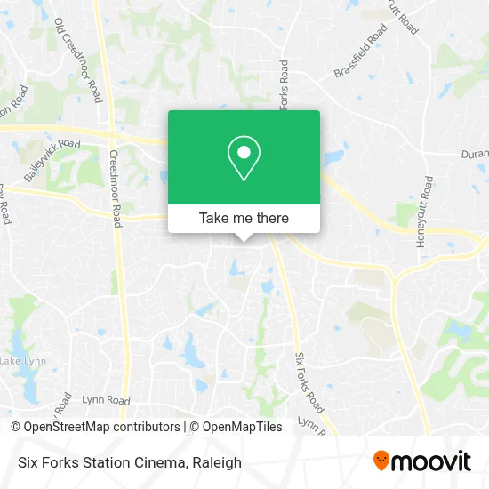 Six Forks Station Cinema map
