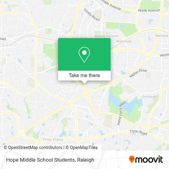 Hope Middle School Students map
