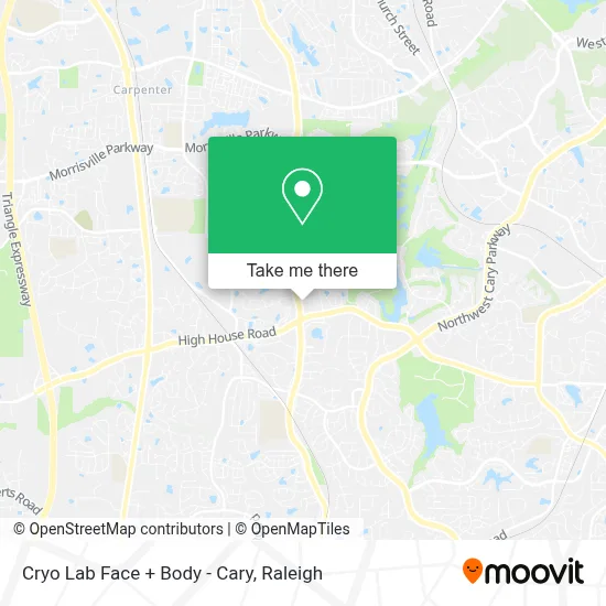 Cryo Lab Face + Body - Cary map