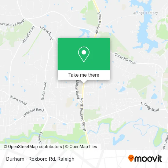 Durham - Roxboro Rd map