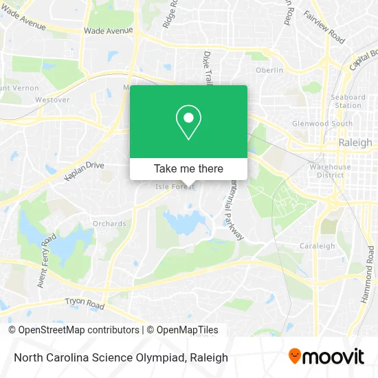 North Carolina Science Olympiad map