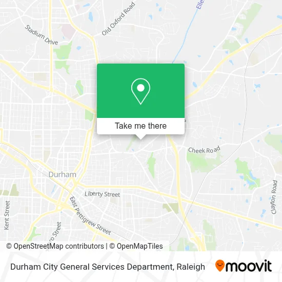 Durham City General Services Department map