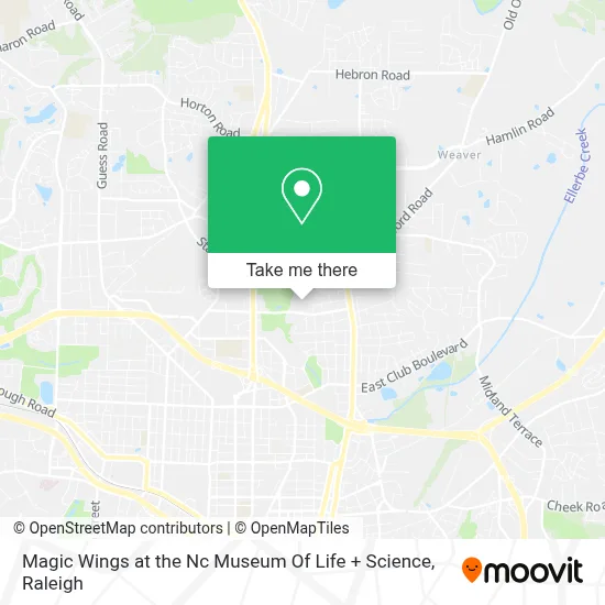 Magic Wings at the Nc Museum Of Life + Science map