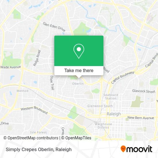 Simply Crepes Oberlin map
