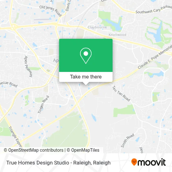 True Homes Design Studio - Raleigh map