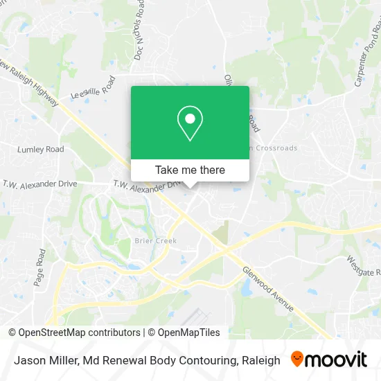 Jason Miller, Md Renewal Body Contouring map
