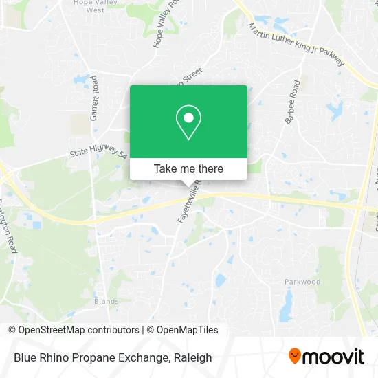 Blue Rhino Propane Exchange map