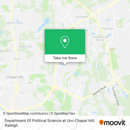 Department Of Political Science at Unc-Chapel Hill map