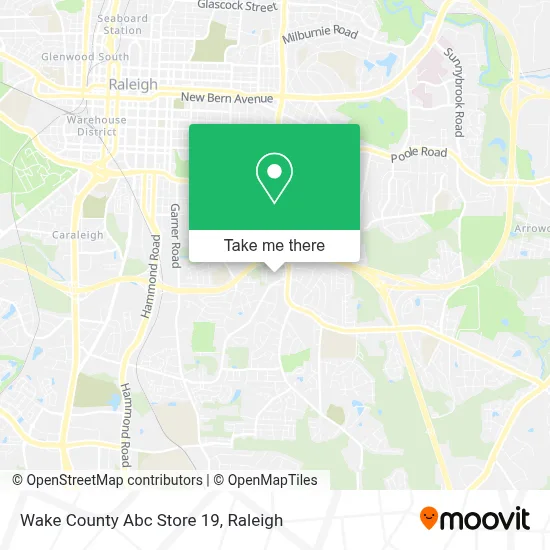 Wake County Abc Store 19 map