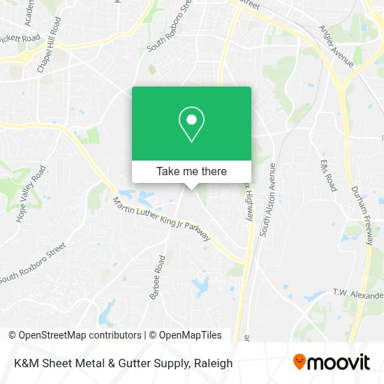K&M Sheet Metal & Gutter Supply map