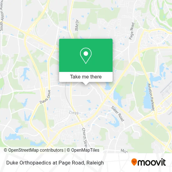 Duke Orthopaedics at Page Road map