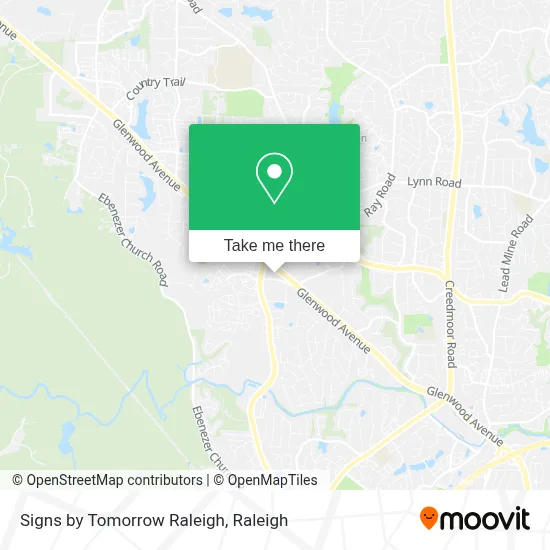 Signs by Tomorrow Raleigh map