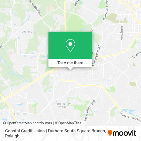 Coastal Credit Union | Durham South Square Branch map