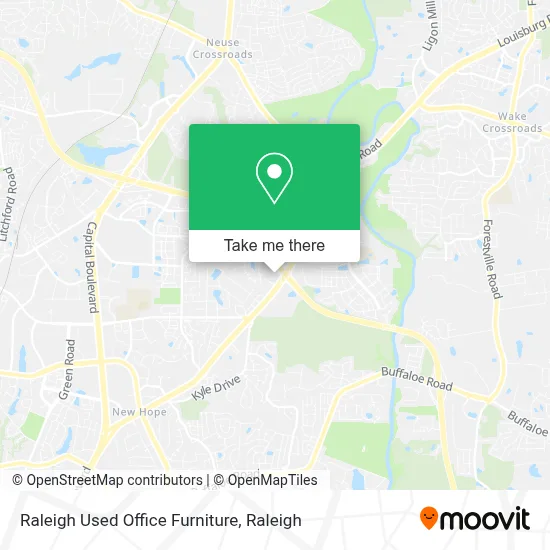 Raleigh Used Office Furniture map