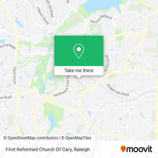 First Reformed Church Of Cary map
