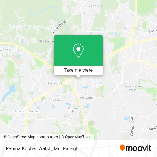 Rabina Kochar Walsh, Md map