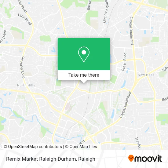 Remix Market Raleigh-Durham map