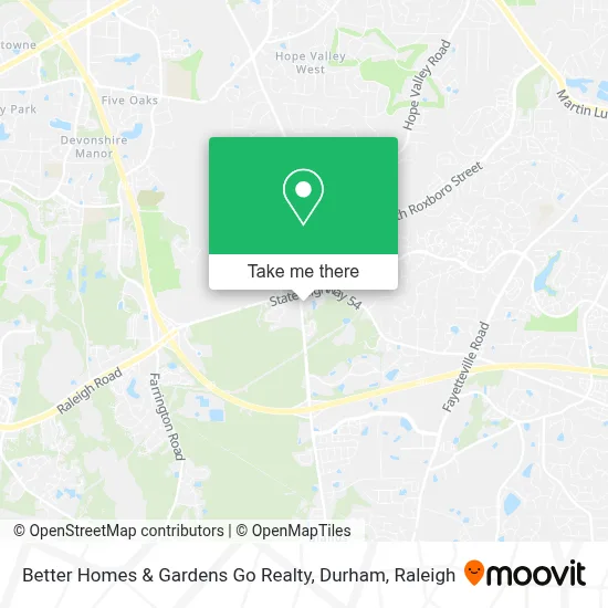Better Homes & Gardens Go Realty, Durham map