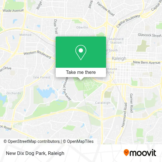 New Dix Dog Park map