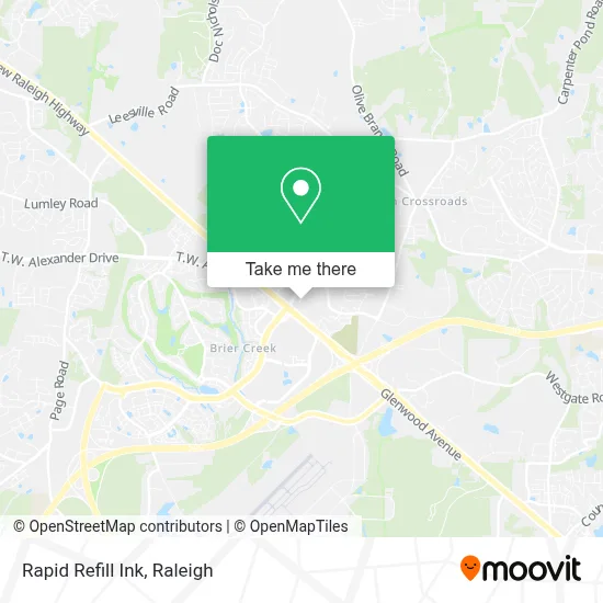 Rapid Refill Ink map