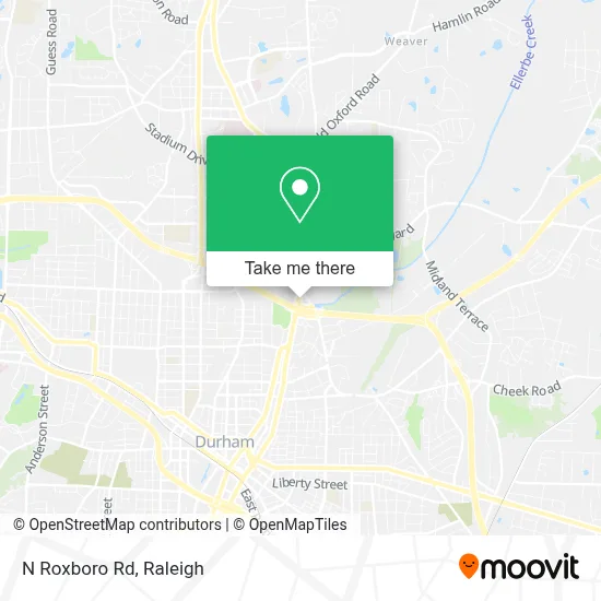 N Roxboro Rd map