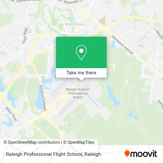Mapa de Raleigh Professional Flight School