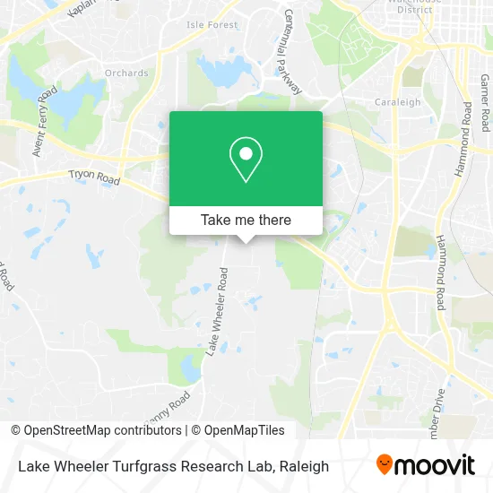 Lake Wheeler Turfgrass Research Lab map
