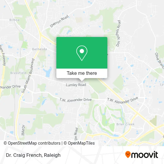 Dr. Craig French map