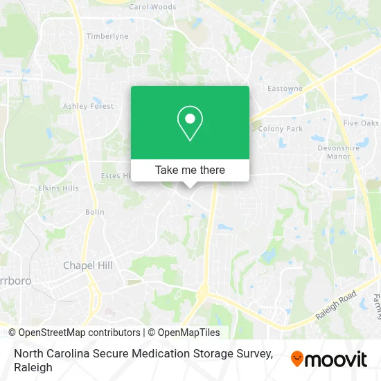 North Carolina Secure Medication Storage Survey map
