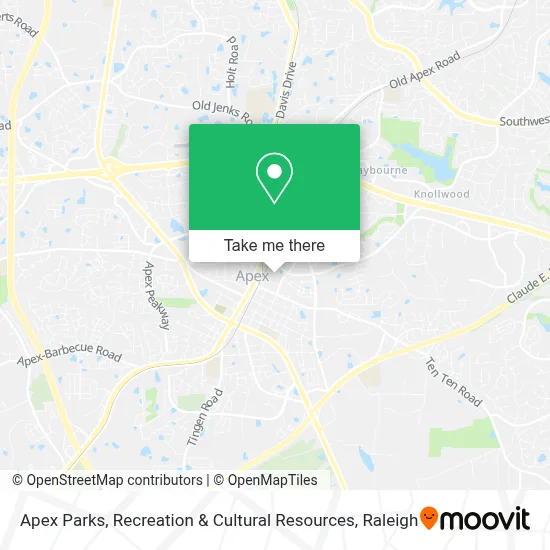 Apex Parks, Recreation & Cultural Resources map
