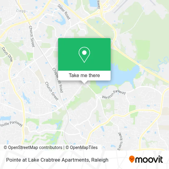 Pointe at Lake Crabtree Apartments map