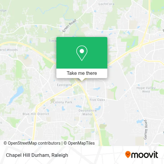Chapel Hill Durham map