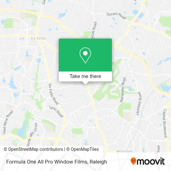 Formula One All Pro Window Films map