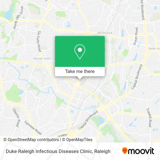Duke Raleigh Infectious Diseases Clinic map