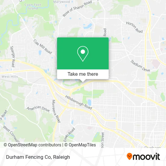 Durham Fencing Co map