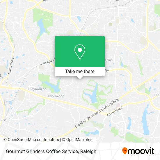 Gourmet Grinders Coffee Service map