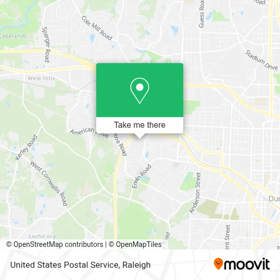 United States Postal Service map