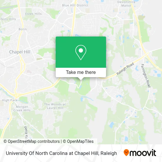 University Of North Carolina at Chapel Hill map