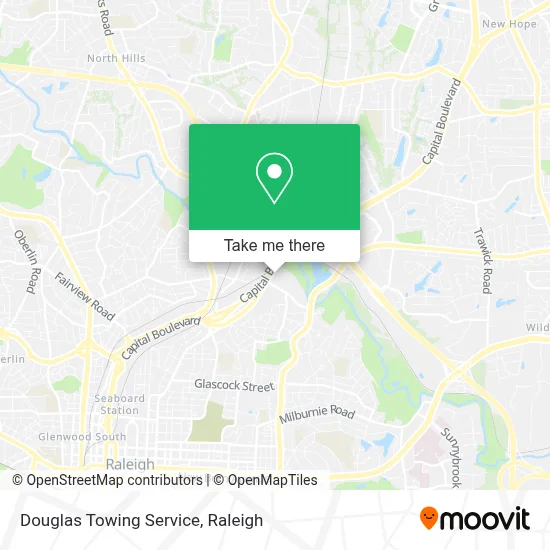 Douglas Towing Service map
