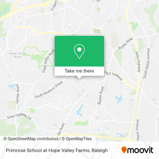 Primrose School at Hope Valley Farms map