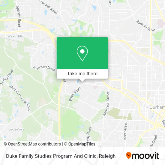 Duke Family Studies Program And Clinic map