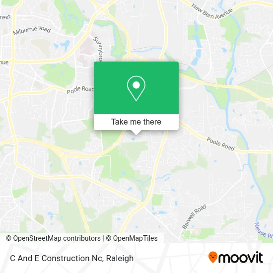 C And E Construction Nc map