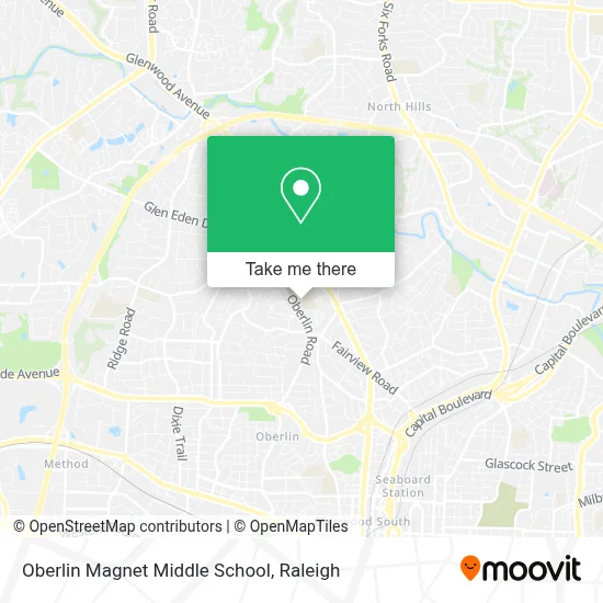 Oberlin Magnet Middle School map