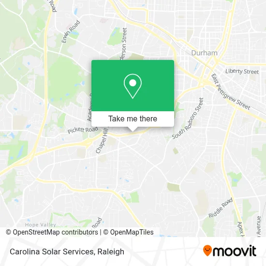 Carolina Solar Services map