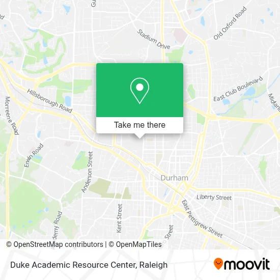 Duke Academic Resource Center map