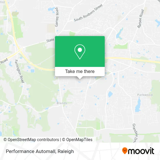 Performance Automall map