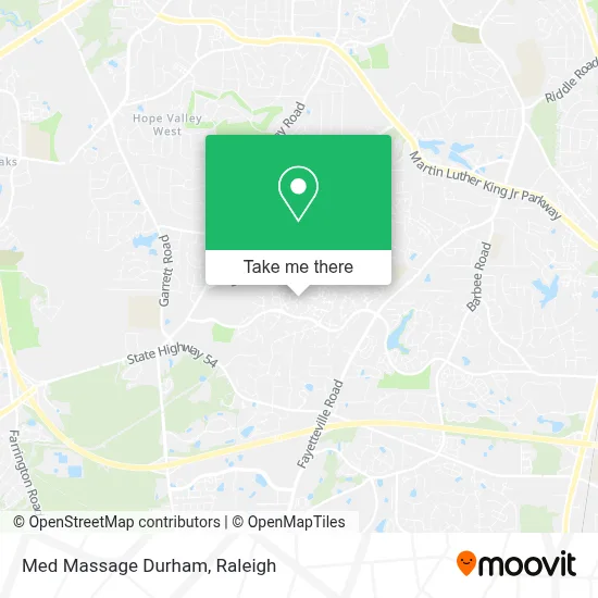 Med Massage Durham map