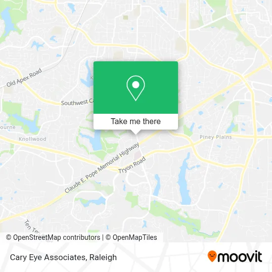 Cary Eye Associates map