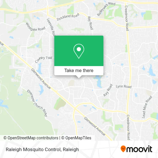 Raleigh Mosquito Control map