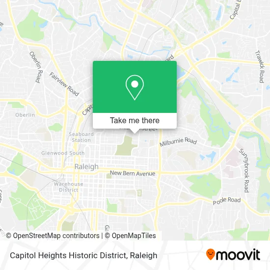 Capitol Heights Historic District map